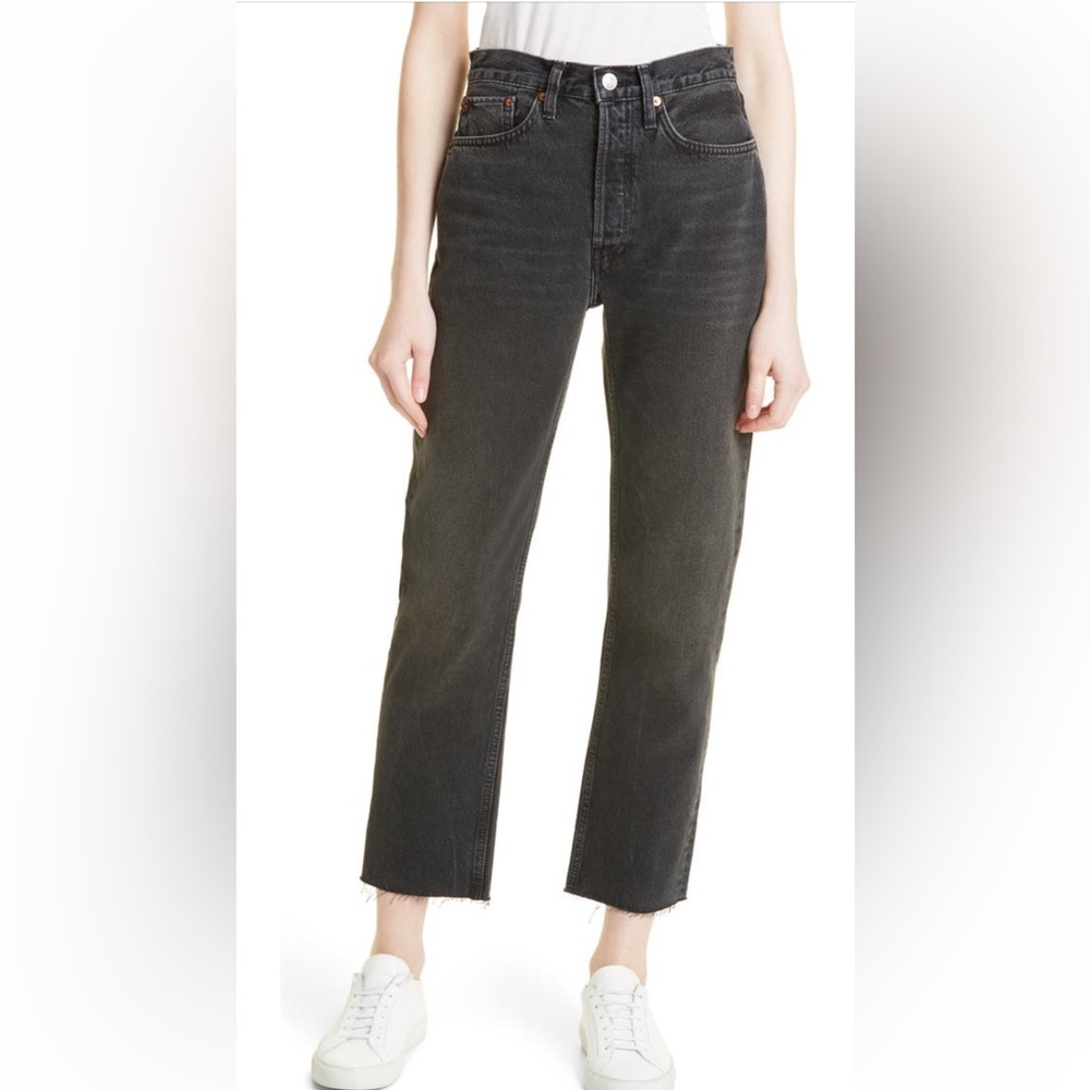 Re/Done High Waist Stovepipe Jeans